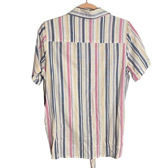 Signature Studio Womens Multicolor Plaid Button Down Shirt Top Blouse Size Small - Picture 2 of 9